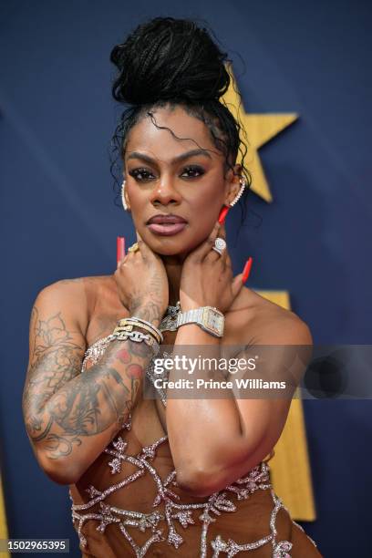 Jess Hilarious arrives to the 2023 BET Awards at Microsoft Theater on June 25, 2023 in Los Angeles, California.