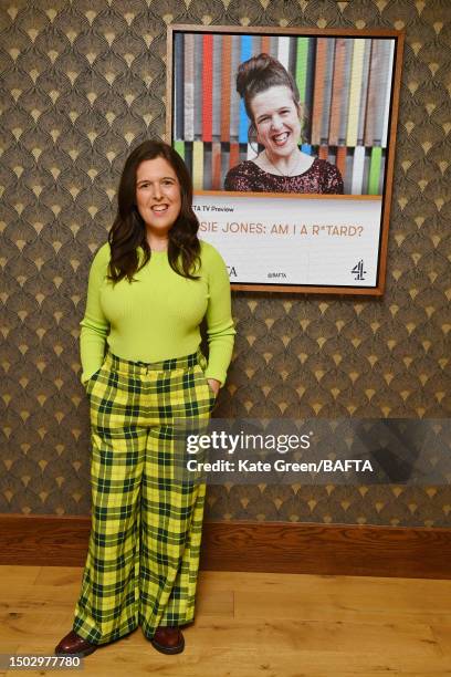 Rosie Jones attends the BAFTA TV Preview: "Am I a Retard?" at BAFTA on June 27, 2023 in London, England.