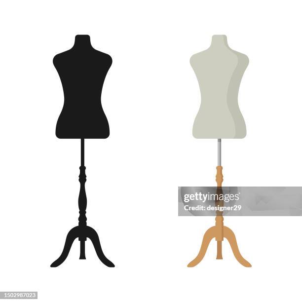 illustrazioni stock, clip art, cartoni animati e icone di tendenza di manichino di abbigliamento icon vector design su sfondo bianco. - su misura