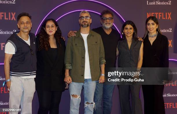 Sujoy Ghosh, Ruchikaa Kapoor, Amit Sharma, R. Balki, Konkona Sen Sharma, and Guest attend the screening of the Netflix series 'Lust Stories 2' on...