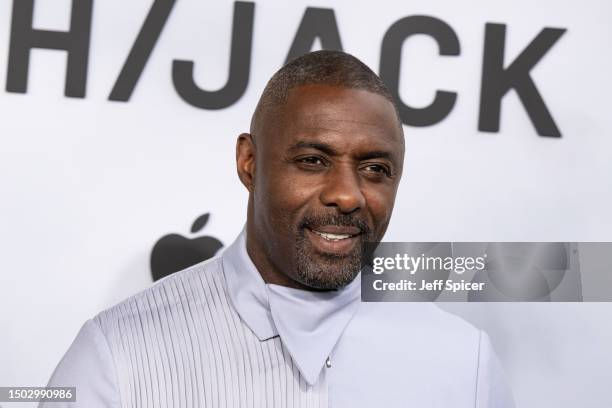 Idris Elba arrives at the World Premiere of "Hijack" at BFI Southbank on June 27, 2023 in London, England.