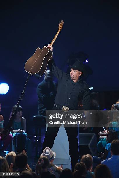 Garth Brooks performs onstage at the "Teachers Rock" benefit event held at Nokia Theatre L.A. Live on August 14, 2012 in Los Angeles, California.