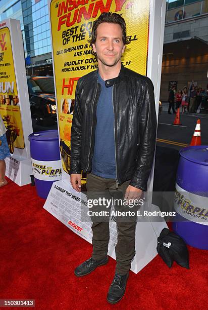 Actor Bradley Cooper arrives to the premiere of Open Road Films' "Hit and Run" on August 14, 2012 in Los Angeles, California.