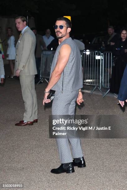 Orlando Bloom seen attending The Serpentine Summer Party 2023 at The Serpentine Gallery on June 27, 2023 in London, England.