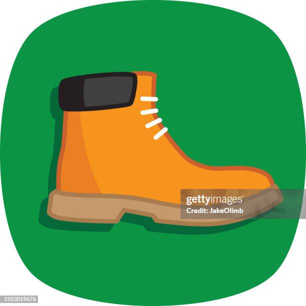 stockillustraties, clipart, cartoons en iconen met work boot doodle 1 - wandelschoen