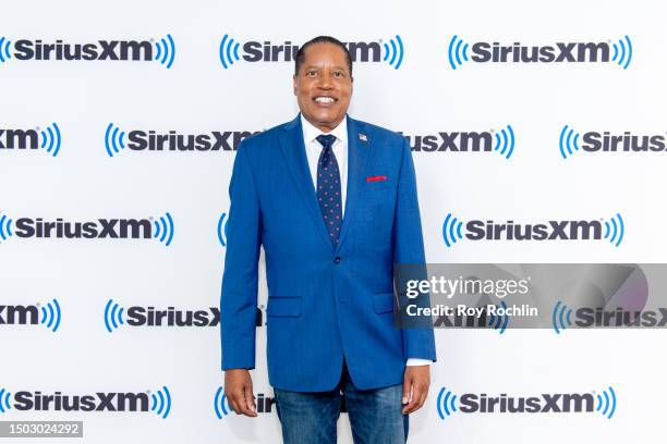 Larry Elder visits SiriusXM Studios on June 27, 2023 in New York City.