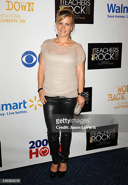 Actress Alison Sweeney attends the "Teachers Rock" benefit at Nokia Theatre L.A. Live on August 14, 2012 in Los Angeles, California.