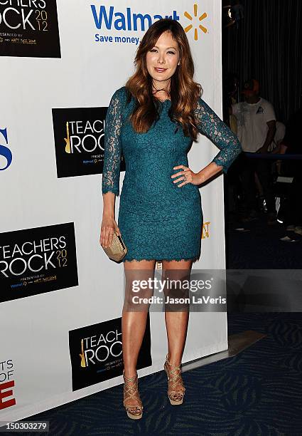 Actress Lindsay Price attends the "Teachers Rock" benefit at Nokia Theatre L.A. Live on August 14, 2012 in Los Angeles, California.