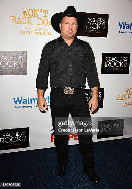 Garth Brooks attends the "Teachers Rock" benefit at Nokia Theatre L.A. Live on August 14, 2012 in Los Angeles, California.