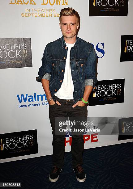 Actor Josh Hutcherson attends the "Teachers Rock" benefit at Nokia Theatre L.A. Live on August 14, 2012 in Los Angeles, California.