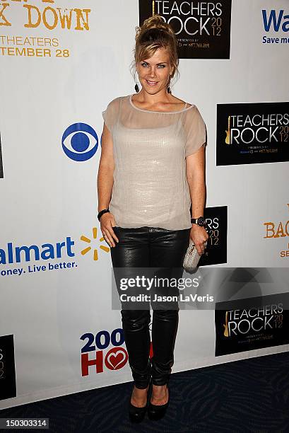 Actress Alison Sweeney attends the "Teachers Rock" benefit at Nokia Theatre L.A. Live on August 14, 2012 in Los Angeles, California.