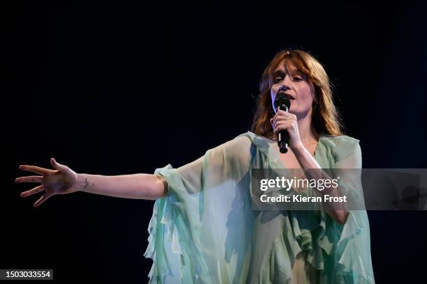 Florence Welch of Florence And The Machine perform at Malahide Castle on June 27, 2023 in Dublin, Ireland.