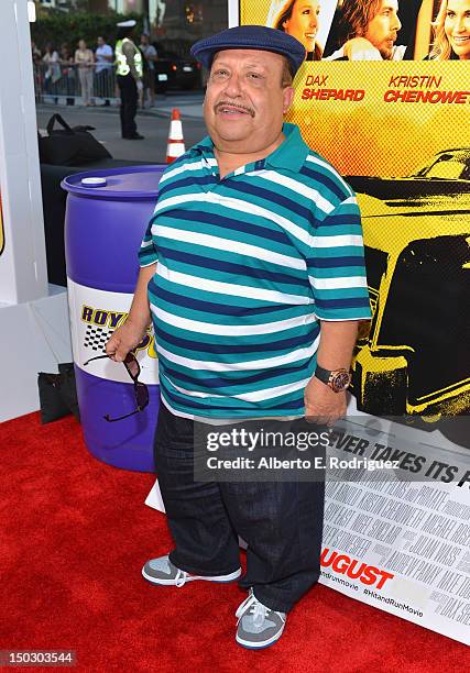 Personality Chuy Bravo arrives to the premiere of Open Road Films' "Hit and Run" on August 14, 2012 in Los Angeles, California.