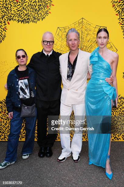 Dominique Gonzalez-Foerster, Hans Ulrich Obrist, Jefferson Hack and Anna Cleveland attend at The Serpentine Gallery Summer Party 2023 at The...