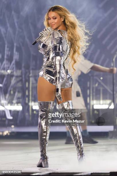 Beyoncé performs onstage during the “RENAISSANCE WORLD TOUR” at PGE Narodowy on June 27, 2023 in Warsaw, Poland.