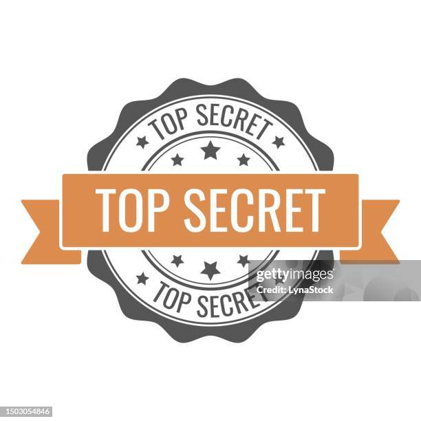top secret stamp, seal. vector badge, icon template. illustration isolated on white background. - certificate icon vector stock illustrations