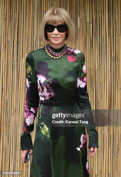 Anna Wintour arrives at The Serpentine Gallery Summer Party 2023 at The Serpentine Gallery on June 27, 2023 in London, England.