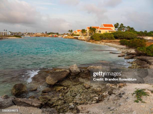 the island of bonaire in the southern caribbean - bonaire stockfoto's en -beelden