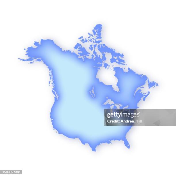 north america, canada and usa soft blue vector map illustration - australian coastline stock illustrations