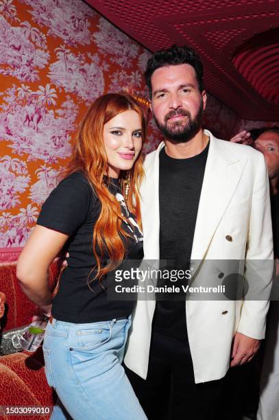 Bella Thorne and Andrea Iervolino attend the 69th Taormina Film Festival on June 27, 2023 in Taormina, Italy.