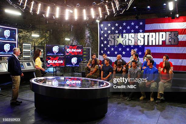 Episode 103 -- Pictured: Host General Wesley Clark, Co_Host Samantha Harris, Laila Ali, Todd Palin, Terry Crews, Nick Lachey, Dean Cain, Picabo...