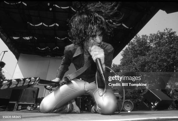 August 9: Jon Spencer Blues Explosion during the Central park Summerstage Concert series on August 9th, 1997 in New York City.