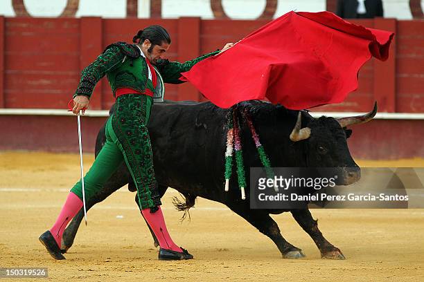 Spanish matador Javier Conde during the Malagueta bullring on August 15, 2012 in Malaga, Spain.