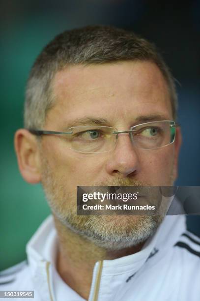 Scotland manager Craig Levein looks on during the International Friendly match between Scotland and Australia, at Easter Road on August 15, 2012 in...