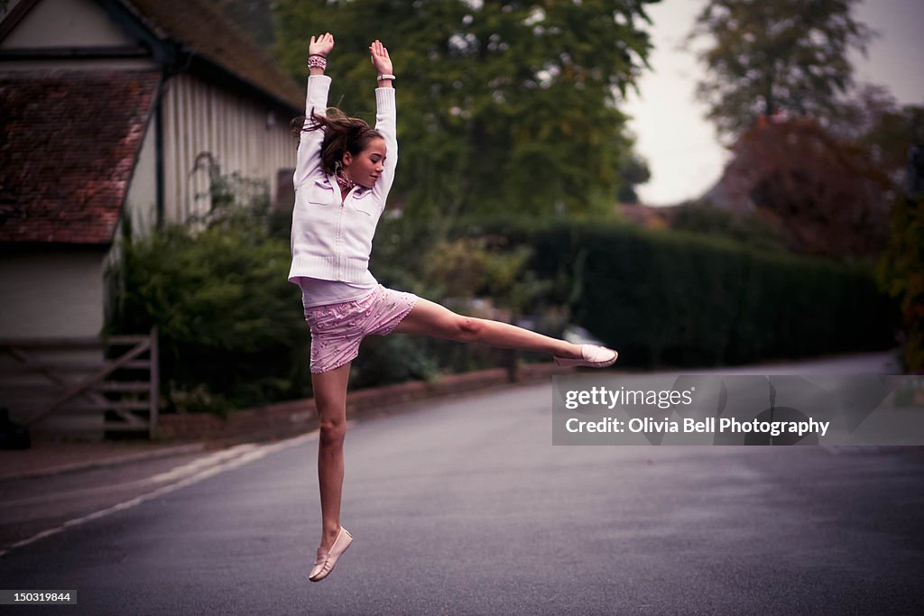 Girl doing gymnastic