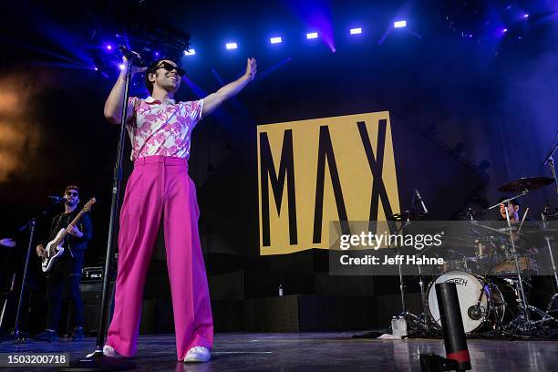 Singer MAX performs at PNC Music Pavilion on June 27, 2023 in Charlotte, North Carolina.