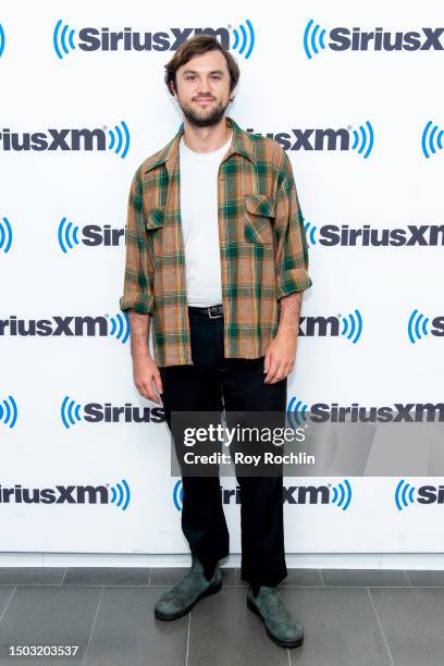 Nick Lieberman visits SiriusXM to discuss his new film "Theater Camp" at SiriusXM Studios on June 27, 2023 in New York City.