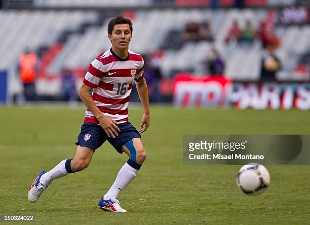 S Jose Torres in action, during a Friendly soccer match betwen Mexico and USA, on August 15, 2012 in Mexico City, Mexico.