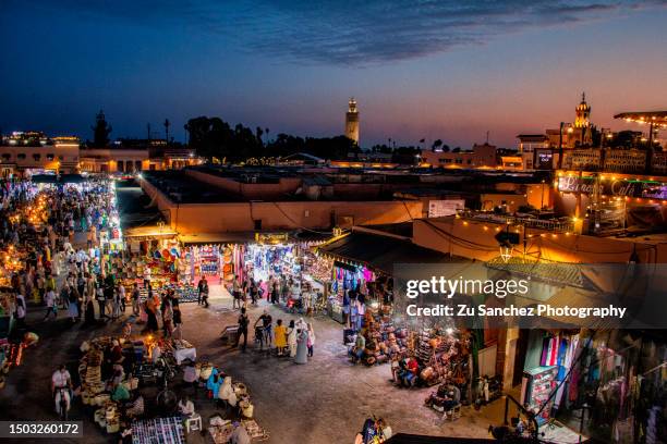 marrakesh sunset - marrakech imagens e fotografias de stock