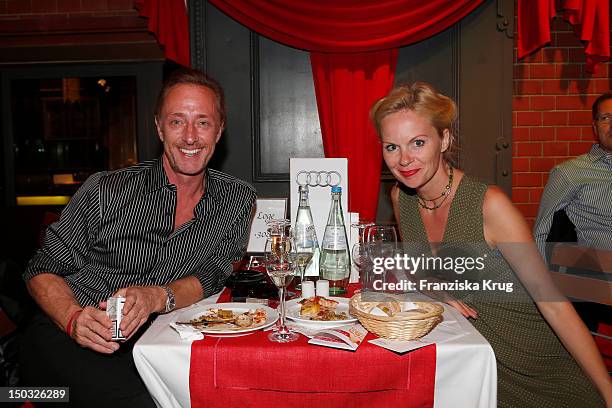 Wilfried Hochholdinger and Natascha Berlin attend the Audi Classic Open Air in the Kulturbrauerei on August 15, 2012 in Berlin, Germany.