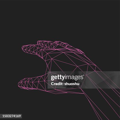 Abstract hand wire model technology pattern Abstract hand wire model technology pattern