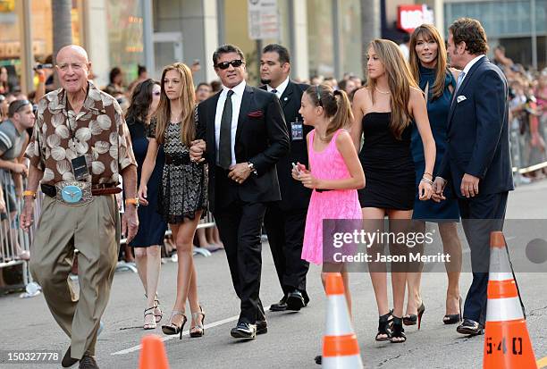 Actor/Writer/Director Sylvester Stallone and family arrive at Lionsgate Films' "The Expendables 2" premiere on August 15, 2012 in Hollywood,...