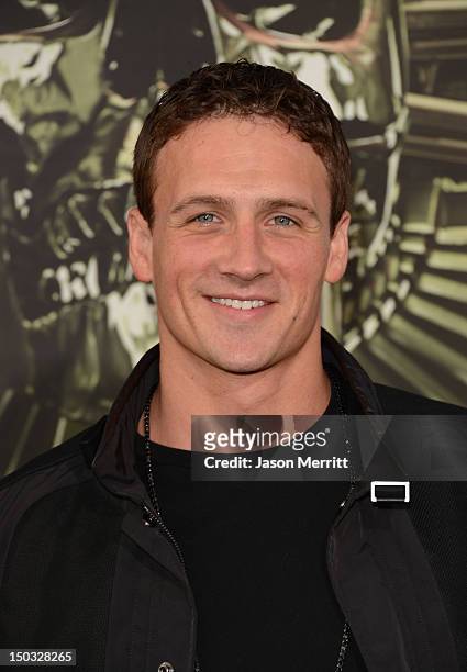 Olympic Swimmer Ryan Lochte arrives at Lionsgate Films' "The Expendables 2" premiere on August 15, 2012 in Hollywood, California.