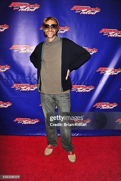 Randall, creator of the Honey Badger videos, attends the "America's Got Talent" post show red carpet at New Jersey Performing Arts Center on August...