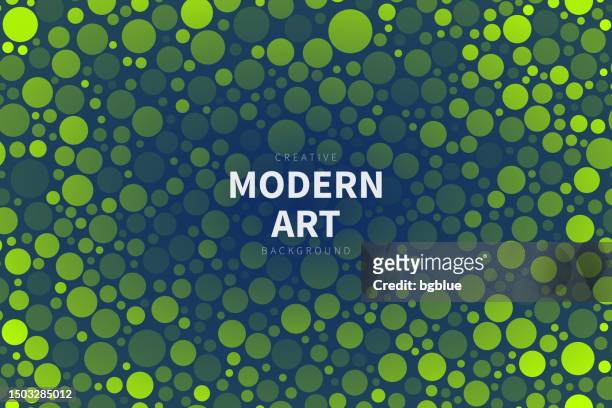 abstract geometric background with green gradient circles - champagne bubbles stock illustrations