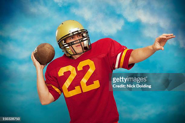 retro sport 18 - american football uniform stock pictures, royalty-free photos & images