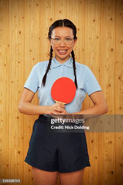 retro sport 10 - funny ping pong stock-fotos und bilder