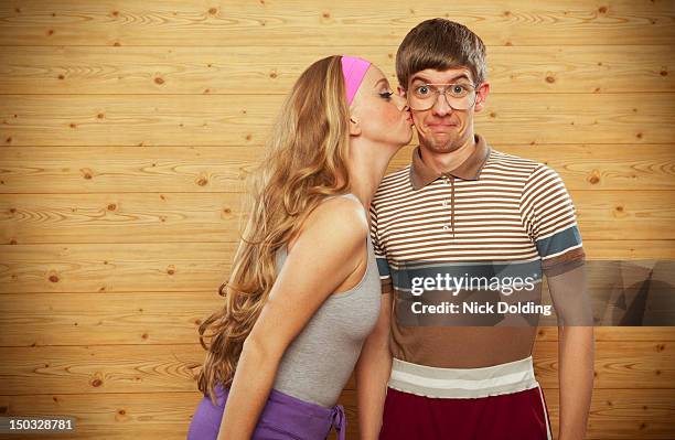 retro sport 30 - couple in surprise stock pictures, royalty-free photos & images