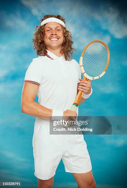 retro sport 64 - zweetband stockfoto's en -beelden