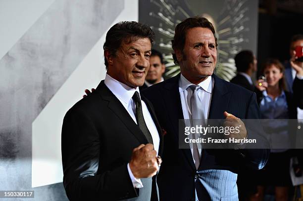 Actor/Writer/Director Sylvester Stallone arrives at Lionsgate Films' "The Expendables 2" premiere on August 15, 2012 in Hollywood, California.