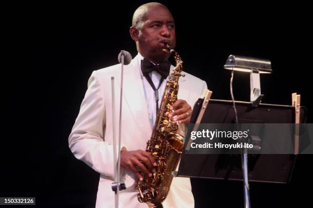 Branford Marsalis performing Glazunov's "Concerto in E-flat major for Alto Saxophone and String Orchestra" with the New York Philharmonic, led by...