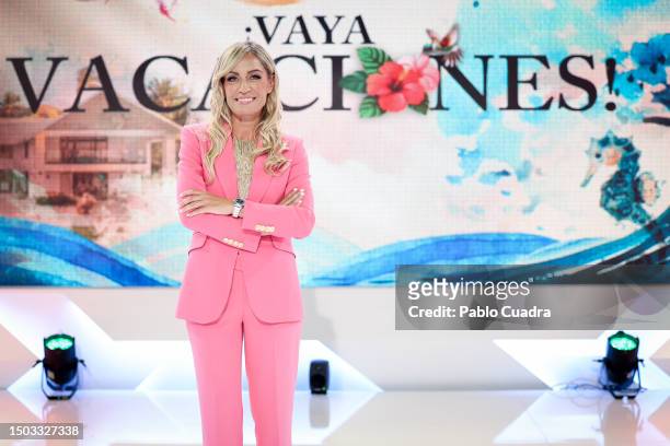 Lujan Argüelles presents ¡Vaya Vacaciones! Tv Show at Mediaset studios on June 28, 2023 in Madrid, Spain.