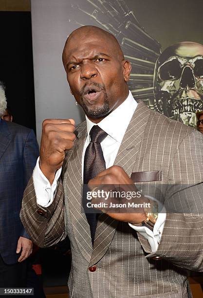 Actor Terry Crews arrives at Lionsgate Films' 'The Expendables 2' premiere on August 15, 2012 in Hollywood, California.