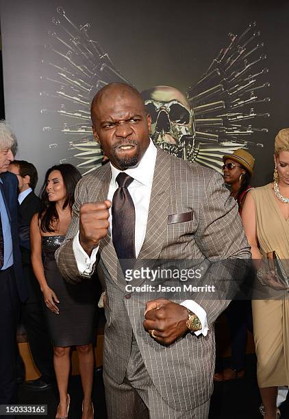 Actor Terry Crews arrives at Lionsgate Films' 'The Expendables 2' premiere on August 15, 2012 in Hollywood, California.