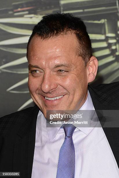 Actor Tom Sizemore arrives at Lionsgate Films' 'The Expendables 2' premiere on August 15, 2012 in Hollywood, California.