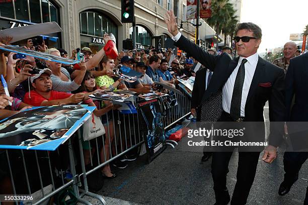 Sylvester Stallone at Lionsgate World Premiere Of "The Expendables 2" held at Grauman's Chinese Theatre on August 15, 2012 in Hollywood, California.